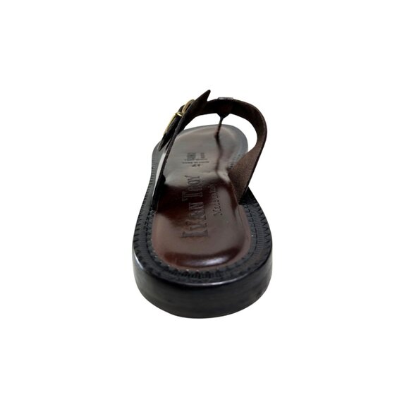 Alpha Brown Mens Italian Leather Sandals main image 5